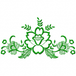 Flowers And Tree Embroidery Design 7